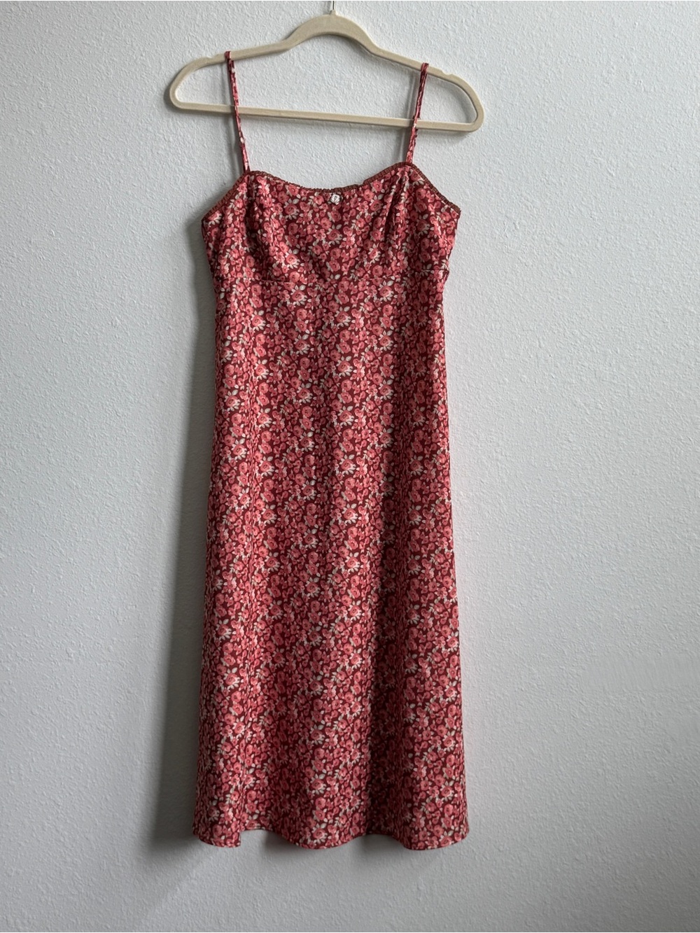 Altard State Coral Red Floral Dress